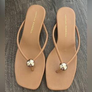 NEW Loeffler Randall Odessa Dune Leather Heeled Sandal